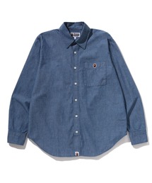 【レア】A BATHING APE シャンブレーシャツ UCO スポーツウェア ABC CAMO OPEN COLLAR SS SHIRT（シャツ/ブラウス）｜A BATHING APE