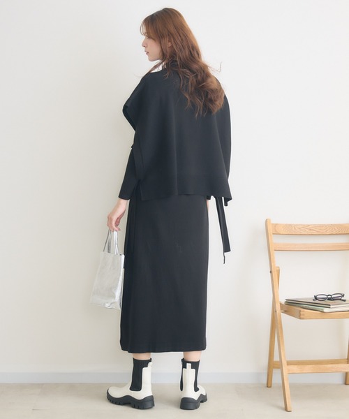 KATHARINE ROSS（キャサリンロス）の「【KATHARINE ROSS】Vネックベストセットワンピース（ワンピース・レディース・ブラック/グレイッシュベージュ・FREE）」の7枚目の写真