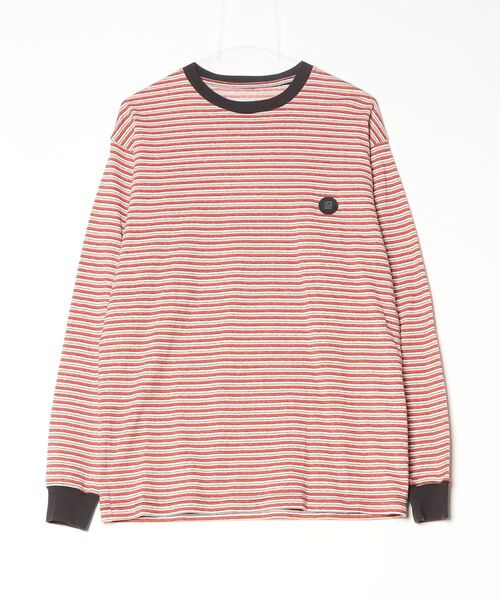 NNBF(エヌエヌビーエフ )の「NNBF MULTI BORDER L/S T-SHIRTS(Tシャツ/カットソー・メンズ・レッド・MEDIUM/X-LARGE)」の1枚目の写真