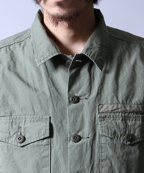 AMERICAN RAG CIE(アメリカンラグシー)の「AMERICAN RAG CIE 硫化ダンプファティーグシャツ / 107-AMG-M161-SH600 Π(シャツ/ブラウス・メンズ・ブラック/カーキ・3/2/1)」の11枚目の写真