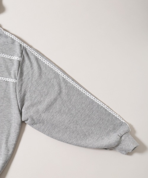 WC（ダブル シー）の「ドットパッチロゴジップパーカー（パーカー・レディース・ネイビー/グレー・FREE）」の4枚目の写真