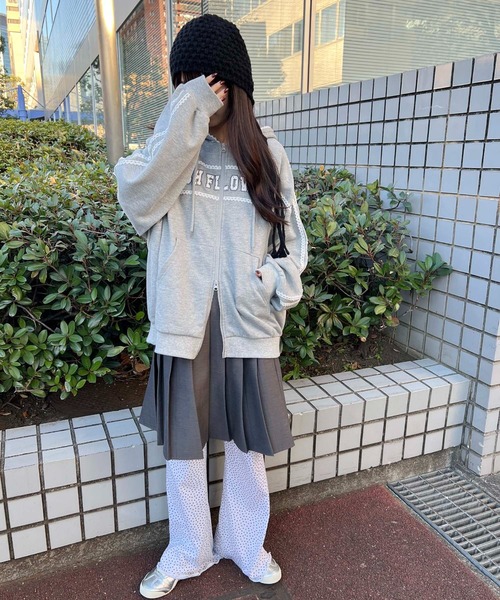 WC（ダブル シー）の「ドットパッチロゴジップパーカー（パーカー・レディース・ネイビー/グレー・FREE）」の13枚目の写真