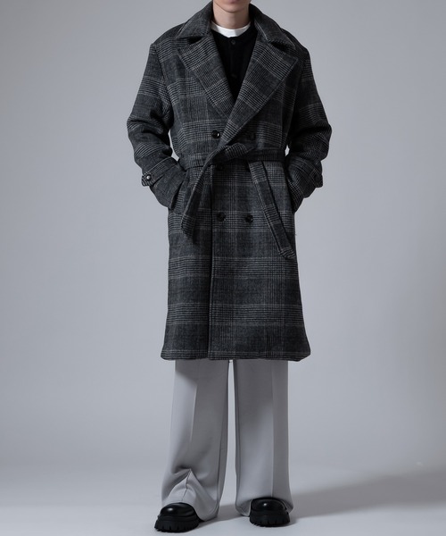 improves（インプローブス）の「グレンチェック ピーコート（トレンチコート・メンズ・ブラック/ベージュ・MEDIUM/LARGE）」の17枚目の写真