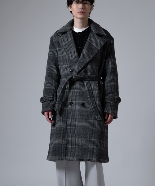 improves（インプローブス）の「グレンチェック ピーコート（トレンチコート・メンズ・ブラック/ベージュ・MEDIUM/LARGE）」の18枚目の写真