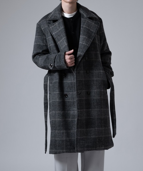 improves（インプローブス）の「グレンチェック ピーコート（トレンチコート・メンズ・ブラック/ベージュ・MEDIUM/LARGE）」の19枚目の写真
