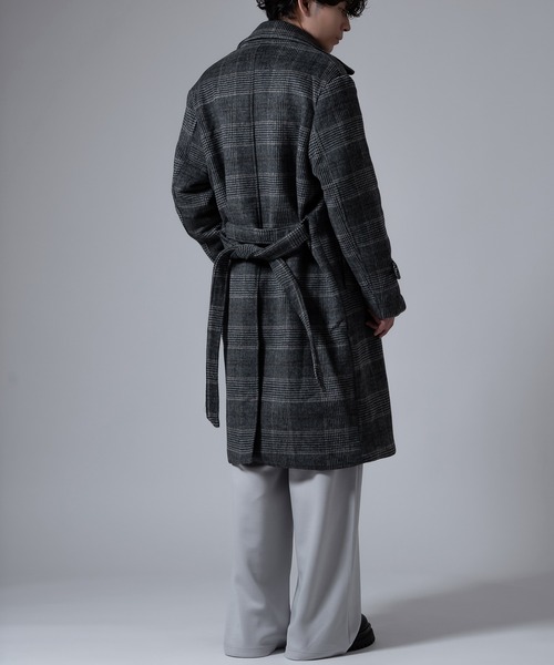 improves（インプローブス）の「グレンチェック ピーコート（トレンチコート・メンズ・ブラック/ベージュ・MEDIUM/LARGE）」の21枚目の写真