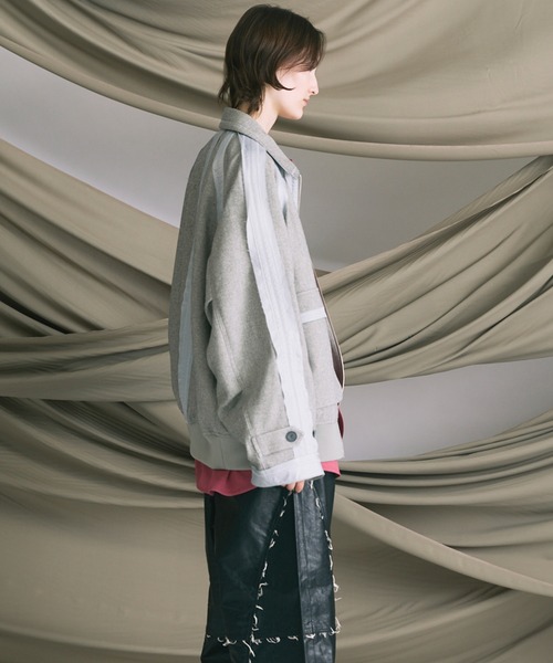 MAISON SPECIAL（メゾンスペシャル）の「《UNISEX》Inside Out Prime-Over A-2 Flight Jacket/インサイドアウトプライムオーバーA-2フライトジャケット【MAISON SPECIAL/メゾンスペシャル】（ブルゾン・メンズ・ホワイト/ブラック・0/1/2）」の6枚目の写真