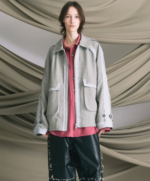 MAISON SPECIAL（メゾンスペシャル）の「《UNISEX》Inside Out Prime-Over A-2 Flight Jacket/インサイドアウトプライムオーバーA-2フライトジャケット【MAISON SPECIAL/メゾンスペシャル】（ブルゾン・メンズ・ホワイト/ブラック・0/1/2）」の5枚目の写真