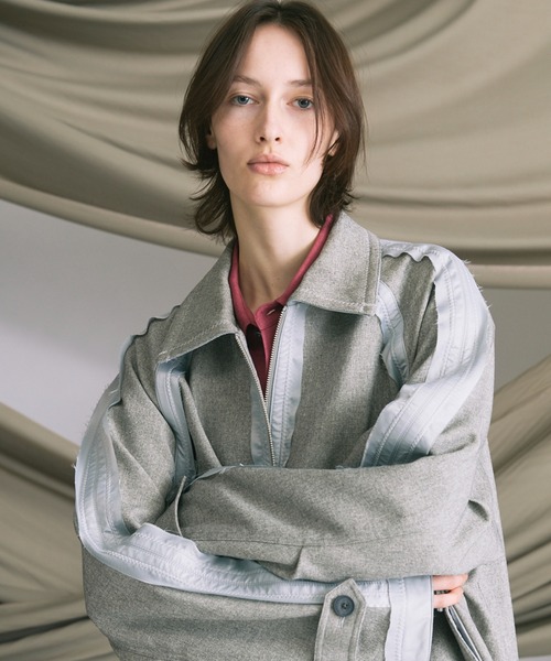 MAISON SPECIAL（メゾンスペシャル）の「《UNISEX》Inside Out Prime-Over A-2 Flight Jacket/インサイドアウトプライムオーバーA-2フライトジャケット【MAISON SPECIAL/メゾンスペシャル】（ブルゾン・メンズ・ホワイト/ブラック・0/1/2）」の9枚目の写真