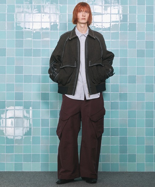 MAISON SPECIAL（メゾンスペシャル）の「《UNISEX》Inside Out Prime-Over A-2 Flight Jacket/インサイドアウトプライムオーバーA-2フライトジャケット【MAISON SPECIAL/メゾンスペシャル】（ブルゾン・メンズ・ホワイト/ブラック・0/1/2）」の4枚目の写真