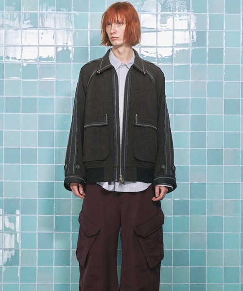 MAISON SPECIAL（メゾンスペシャル）の「《UNISEX》Inside Out Prime-Over A-2 Flight Jacket/インサイドアウトプライムオーバーA-2フライトジャケット【MAISON SPECIAL/メゾンスペシャル】（ブルゾン・メンズ・ホワイト/ブラック・0/1/2）」の10枚目の写真