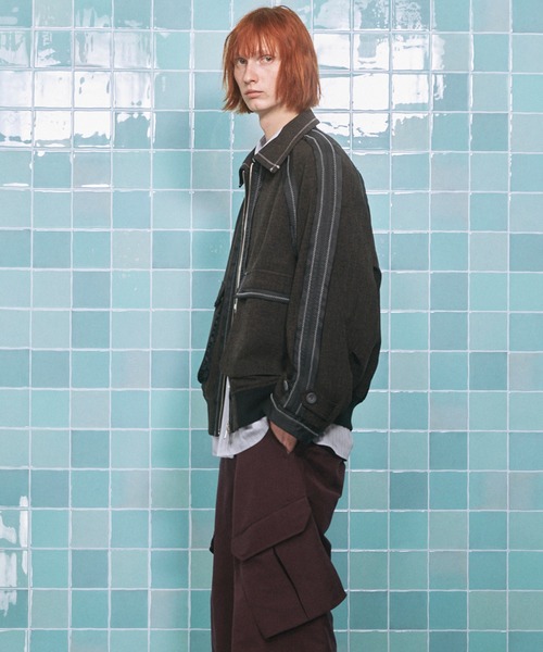 MAISON SPECIAL（メゾンスペシャル）の「《UNISEX》Inside Out Prime-Over A-2 Flight Jacket/インサイドアウトプライムオーバーA-2フライトジャケット【MAISON SPECIAL/メゾンスペシャル】（ブルゾン・メンズ・ホワイト/ブラック・0/1/2）」の11枚目の写真