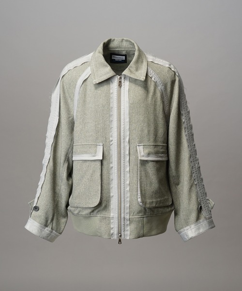 MAISON SPECIAL（メゾンスペシャル）の「《UNISEX》Inside Out Prime-Over A-2 Flight Jacket/インサイドアウトプライムオーバーA-2フライトジャケット【MAISON SPECIAL/メゾンスペシャル】（ブルゾン・メンズ・ホワイト/ブラック・0/1/2）」の15枚目の写真