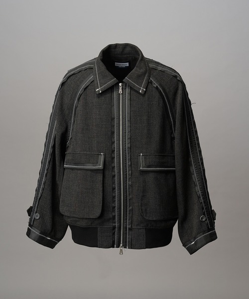 MAISON SPECIAL（メゾンスペシャル）の「《UNISEX》Inside Out Prime-Over A-2 Flight Jacket/インサイドアウトプライムオーバーA-2フライトジャケット【MAISON SPECIAL/メゾンスペシャル】（ブルゾン・メンズ・ホワイト/ブラック・0/1/2）」の16枚目の写真