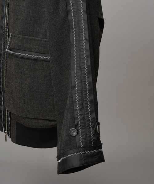 MAISON SPECIAL（メゾンスペシャル）の「《UNISEX》Inside Out Prime-Over A-2 Flight Jacket/インサイドアウトプライムオーバーA-2フライトジャケット【MAISON SPECIAL/メゾンスペシャル】（ブルゾン・メンズ・ホワイト/ブラック・0/1/2）」の22枚目の写真