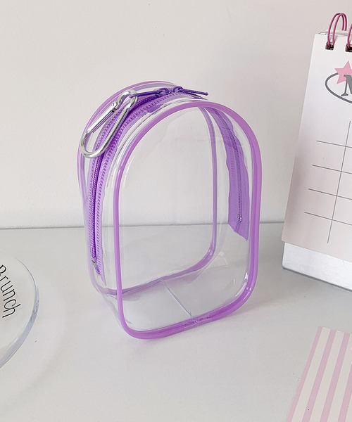 VIBGYOR（ヴィブジョー）の「oshipic/推し活 クリアケース クリアぬいポーチ ミニぬい キーホルダー ディスプレイ S0017（ポーチ・レディース・ベビーピンク/グリーン/ピンク/パープル/ブラック/ホワイト・FREE）」の4枚目の写真