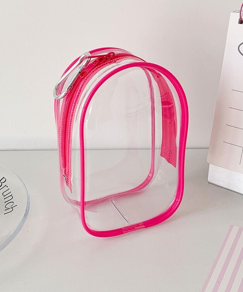 VIBGYOR（ヴィブジョー）の「oshipic/推し活 クリアケース クリアぬいポーチ ミニぬい キーホルダー ディスプレイ S0017（ポーチ・レディース・ベビーピンク/グリーン/ピンク/パープル/ブラック/ホワイト・FREE）」の5枚目の写真