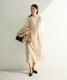 Green　Parks | O.洗えてストレッチ Vネックジャンスカ(ジャンパースカート)