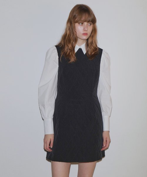 PAUL&ALICE(ポール&アリス)の「QUILTED MINI DRESS / BLACK(ワンピース・レディース・ブラック・FREE)」の1枚目の写真