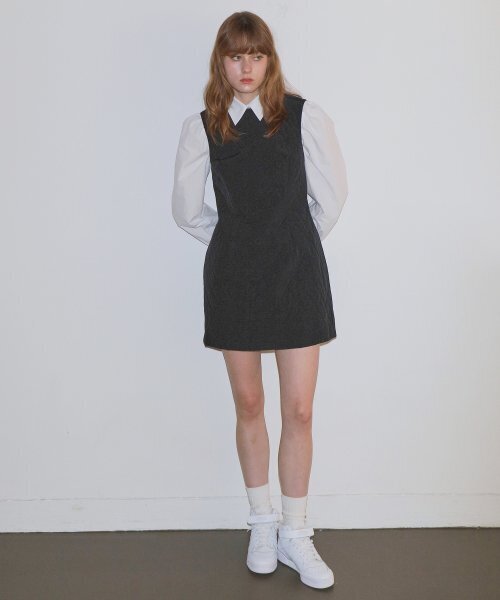 PAUL&ALICE(ポール&アリス)の「QUILTED MINI DRESS / BLACK(ワンピース・レディース・ブラック・FREE)」の2枚目の写真