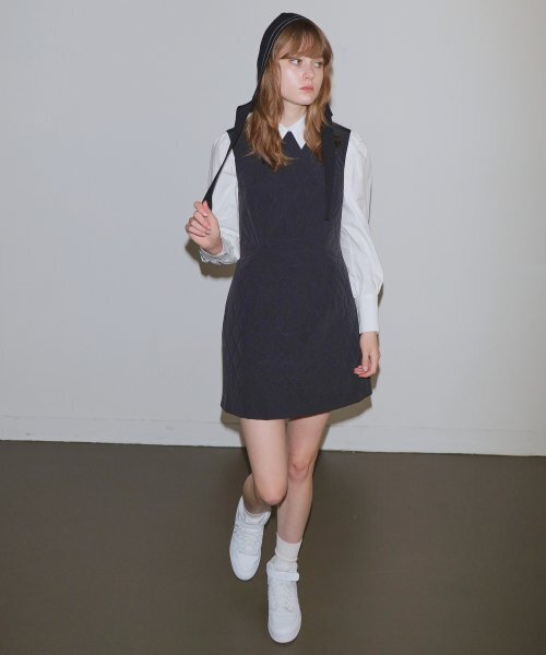 PAUL&ALICE(ポール&アリス)の「QUILTED MINI DRESS / BLACK(ワンピース・レディース・ブラック・FREE)」の3枚目の写真