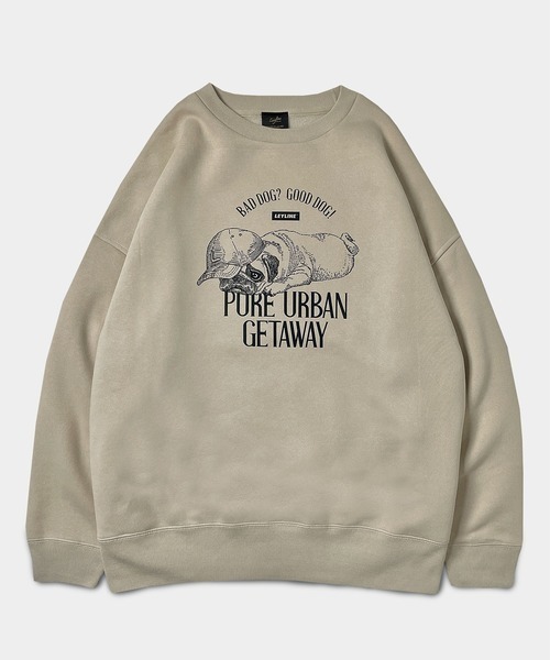 Leyline(レイライン)の「【Leyline】Good dog sweat(スウェット・メンズ・アッシュ/ベージュ・XL/L/M)」の2枚目の写真