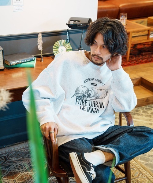 Leyline(レイライン)の「【Leyline】Good dog sweat(スウェット・メンズ・アッシュ/ベージュ・XL/L/M)」の3枚目の写真