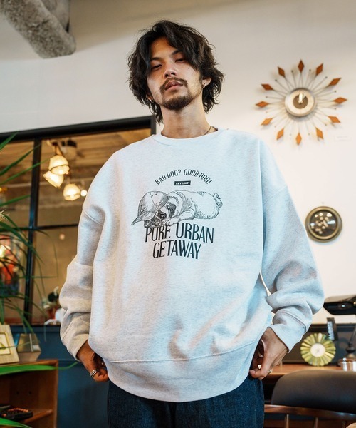 Leyline(レイライン)の「【Leyline】Good dog sweat(スウェット・メンズ・アッシュ/ベージュ・XL/L/M)」の4枚目の写真