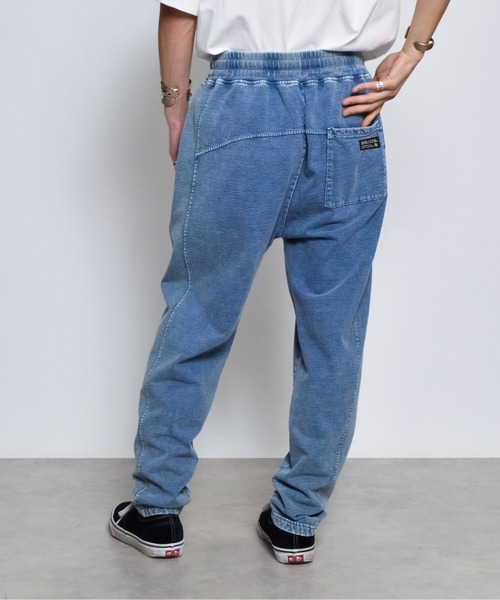 DOUBLE STEAL（ダブルスティール）の「DSインディゴ裏起毛イージースウェットタックテーパードパンツ（スウェットパンツ・メンズ・ブルー/インディゴブルー・LARGE/MEDIUM/SMALL）」の18枚目の写真