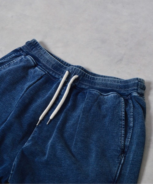 DOUBLE STEAL（ダブルスティール）の「DSインディゴ裏起毛イージースウェットタックテーパードパンツ（スウェットパンツ・メンズ・ブルー/インディゴブルー・LARGE/MEDIUM/SMALL）」の10枚目の写真