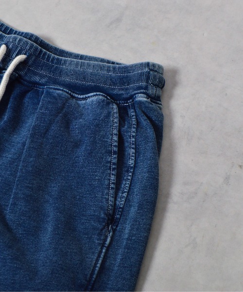 DOUBLE STEAL（ダブルスティール）の「DSインディゴ裏起毛イージースウェットタックテーパードパンツ（スウェットパンツ・メンズ・ブルー/インディゴブルー・LARGE/MEDIUM/SMALL）」の11枚目の写真