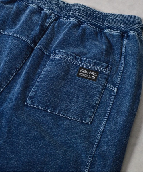 DOUBLE STEAL（ダブルスティール）の「DSインディゴ裏起毛イージースウェットタックテーパードパンツ（スウェットパンツ・メンズ・ブルー/インディゴブルー・LARGE/MEDIUM/SMALL）」の13枚目の写真