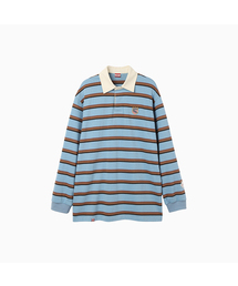 Menasoo Stripe Rugby T Shirt_Skyblue