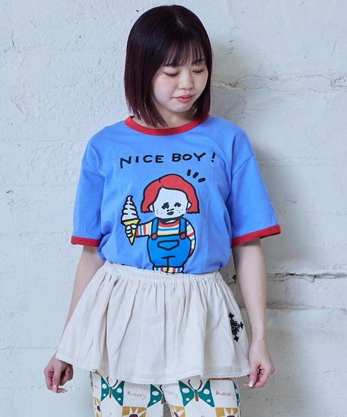 MARKEY'S(マーキーズ)の「【YUKI HORIMOTO】別注 funny Tシャツ/おとな(Tシャツ/カットソー・レディース・ピンク/ブラック/ブルー/オフホワイト・160cm/180cm/170cm)」の3枚目の写真