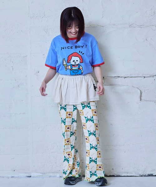 MARKEY'S(マーキーズ)の「【YUKI HORIMOTO】別注 funny Tシャツ/おとな(Tシャツ/カットソー・レディース・ピンク/ブラック/ブルー/オフホワイト・160cm/180cm/170cm)」の9枚目の写真