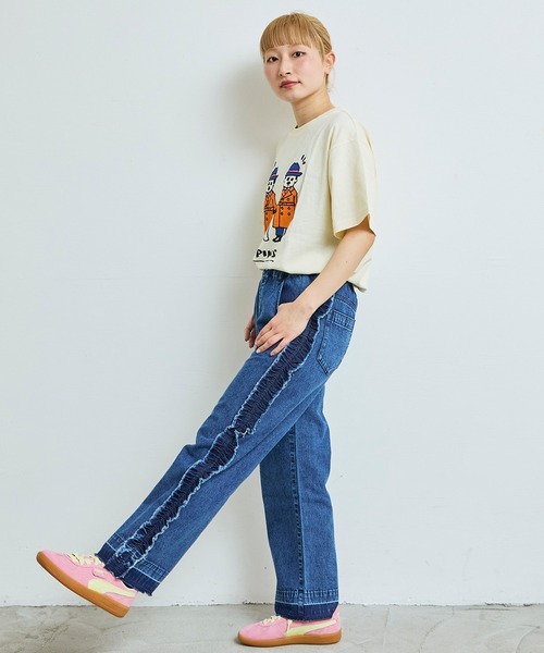 MARKEY'S(マーキーズ)の「【YUKI HORIMOTO】別注 funny Tシャツ/おとな(Tシャツ/カットソー・レディース・ピンク/ブラック/ブルー/オフホワイト・160cm/180cm/170cm)」の14枚目の写真