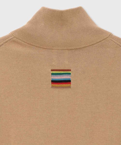 Paul Smith(ポールスミス)の「シグネチャーストライプディテール フロントジップニット / 163408 962Z(ニット/セーター・メンズ・ネイビー/ライトベージュ・X-LARGE/LARGE/MEDIUM)」の5枚目の写真