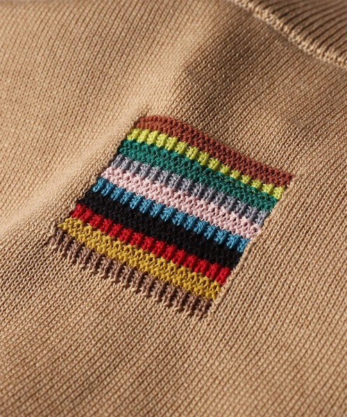 Paul Smith(ポールスミス)の「シグネチャーストライプディテール フロントジップニット / 163408 962Z(ニット/セーター・メンズ・ネイビー/ライトベージュ・X-LARGE/LARGE/MEDIUM)」の8枚目の写真