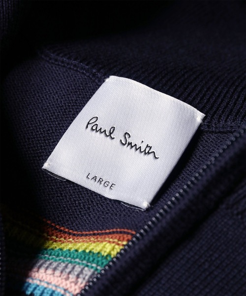 Paul Smith(ポールスミス)の「シグネチャーストライプディテール フロントジップニット / 163408 962Z(ニット/セーター・メンズ・ネイビー/ライトベージュ・X-LARGE/LARGE/MEDIUM)」の12枚目の写真