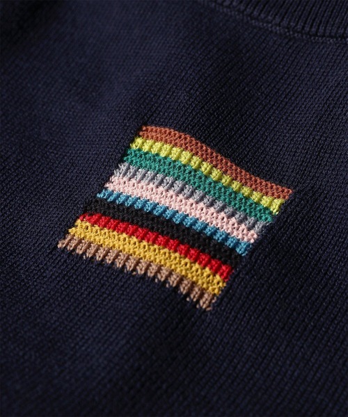 Paul Smith(ポールスミス)の「シグネチャーストライプディテール フロントジップニット / 163408 962Z(ニット/セーター・メンズ・ネイビー/ライトベージュ・X-LARGE/LARGE/MEDIUM)」の14枚目の写真