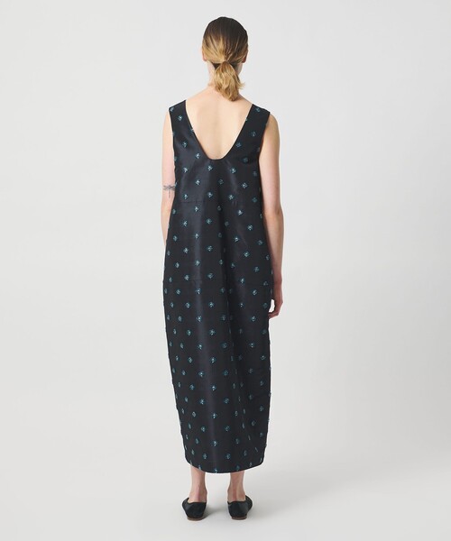 LOEFF（ロエフ）の「＜LOEFF＞ピンポンツリースポンジ ジャガード ワンピース（ワンピース・レディース・ネイビー・0/1）」の7枚目の写真