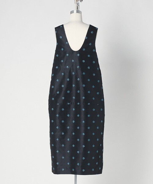 LOEFF（ロエフ）の「＜LOEFF＞ピンポンツリースポンジ ジャガード ワンピース（ワンピース・レディース・ネイビー・0/1）」の9枚目の写真