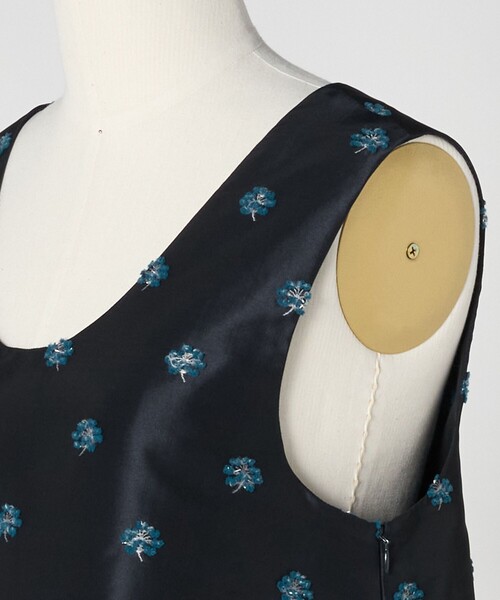 LOEFF（ロエフ）の「＜LOEFF＞ピンポンツリースポンジ ジャガード ワンピース（ワンピース・レディース・ネイビー・0/1）」の11枚目の写真