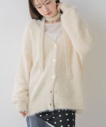 RETRO GIRL | タイ付きシャギーカーデ(カーディガン/ボレロ)