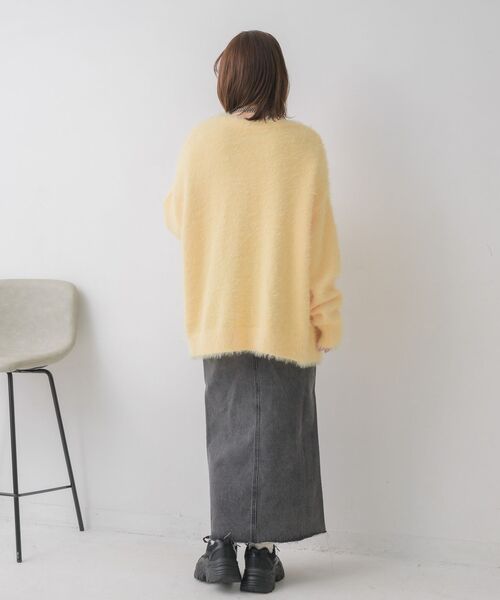 RETRO GIRL（レトロガール）の「タイ付きシャギーカーデ（カーディガン/ボレロ・レディース・ナチュラル/ブルー/イエロー/ライトグレー・FREE）」の10枚目の写真