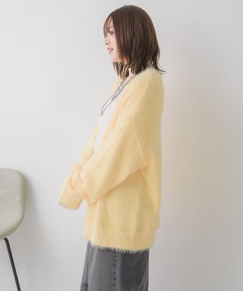 RETRO GIRL（レトロガール）の「タイ付きシャギーカーデ（カーディガン/ボレロ・レディース・ナチュラル/ブルー/イエロー/ライトグレー・FREE）」の15枚目の写真