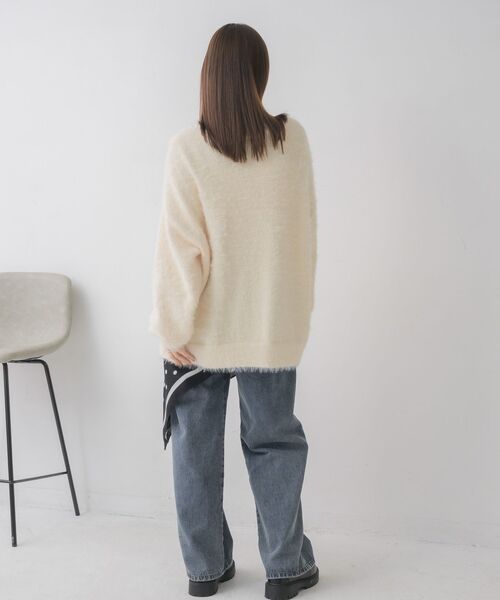 RETRO GIRL（レトロガール）の「タイ付きシャギーカーデ（カーディガン/ボレロ・レディース・ナチュラル/ブルー/イエロー/ライトグレー・FREE）」の22枚目の写真