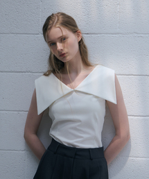 ODER（オディエール）の「セーラー袖なしブラウス-アイボリー（シャツ/ブラウス）」