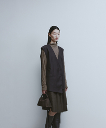 Oversized Tailored Vest - Brown