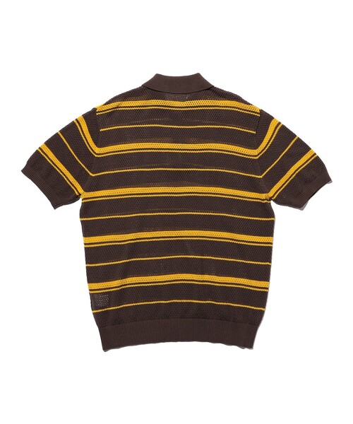 BEAMS PLUS(ビームスプラス)の「Mesh Polo Stripe(ポロシャツ・メンズ・ブラウン/ネイビー・X-LARGE/LARGE/MEDIUM/SMALL)」の10枚目の写真
